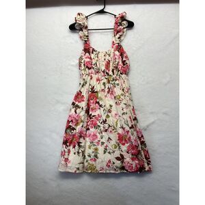 NWT Abercrombie & Fitch Babydoll Mini Dress Puff Strap cotton linen large tall